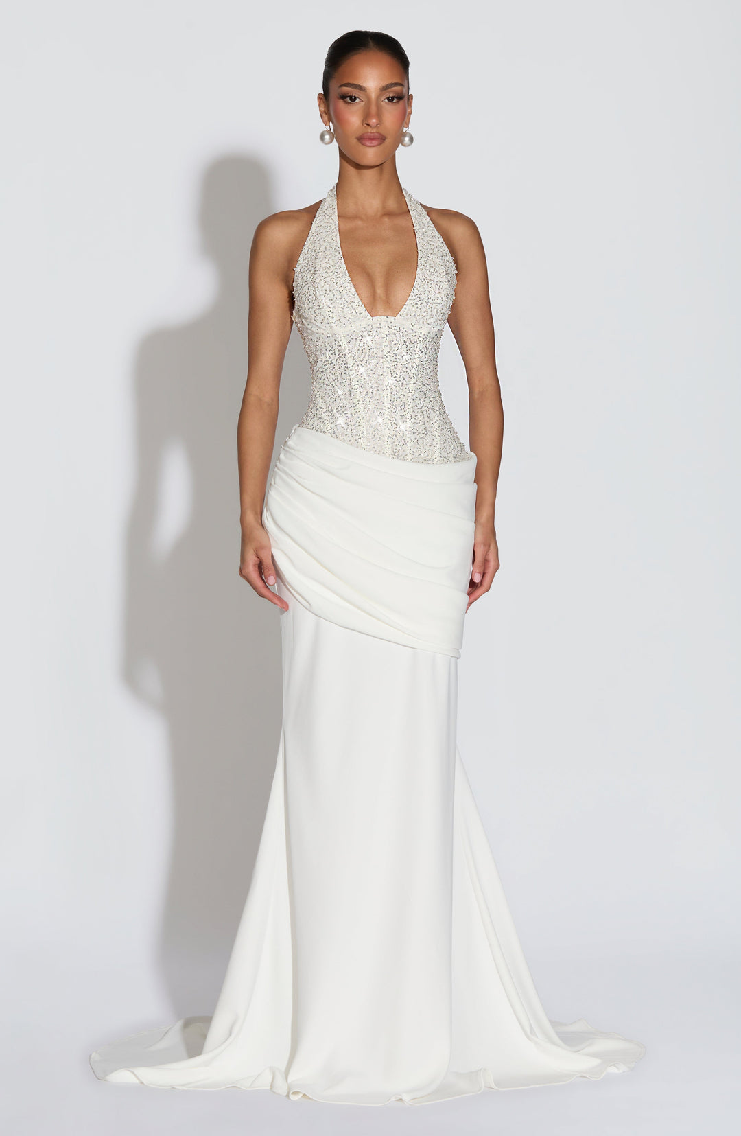 Xaraia Gown in Ivory by Clandour, product photo 5