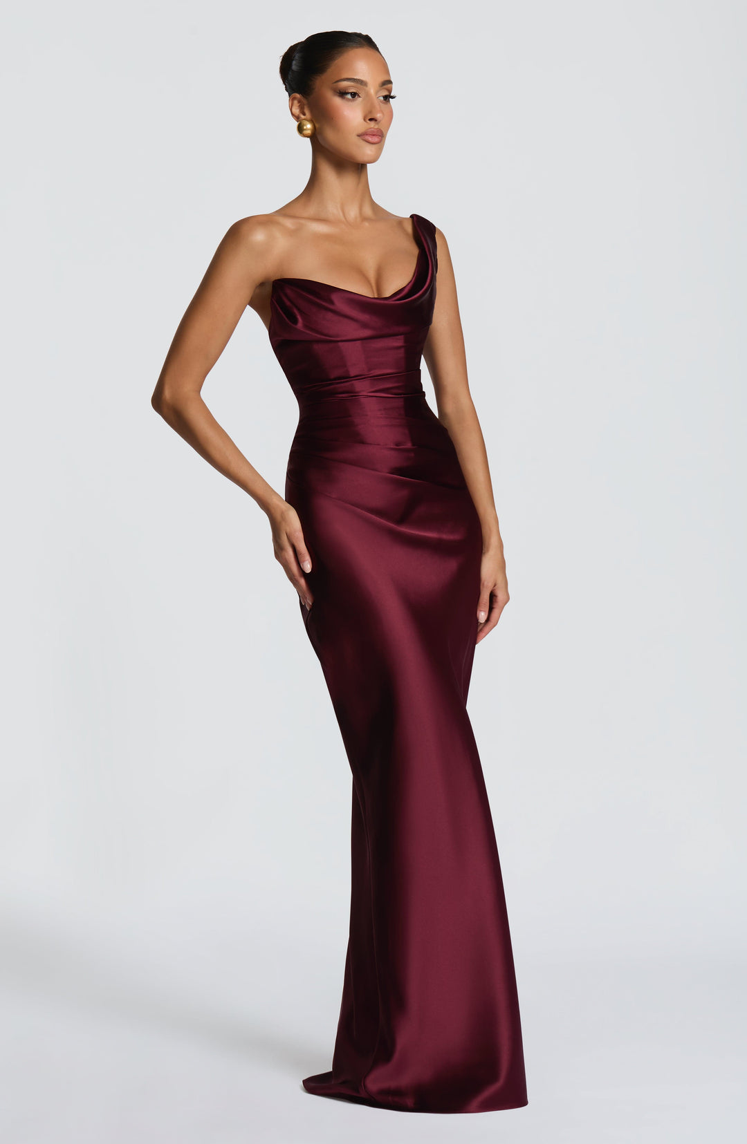 Xaraina Maxi Dress in Cherry Lacquer by Clandour, product photo 4