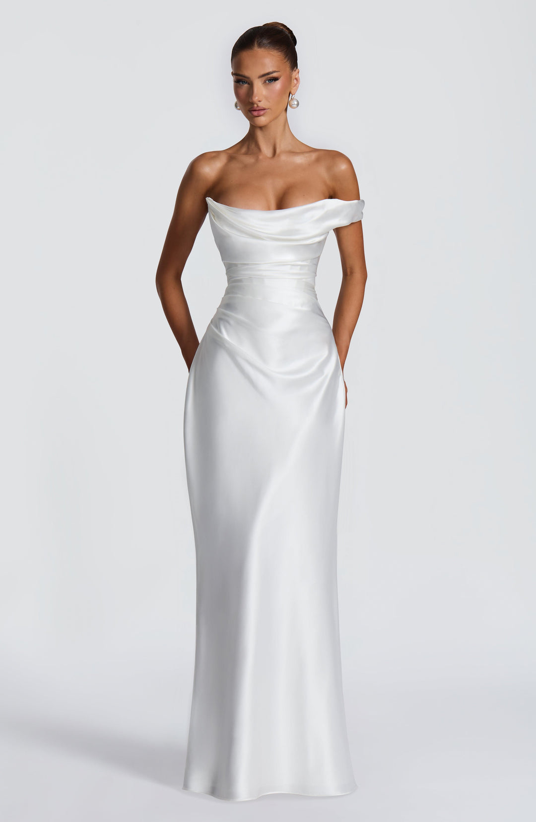 Xaraina Maxi Dress in Ivory by Clandour, product photo 3