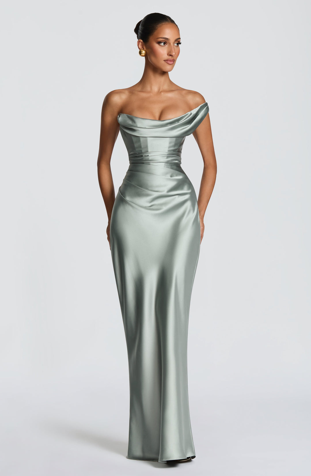 Xaraina Maxi Dress in Sage by Clandour, product photo 2