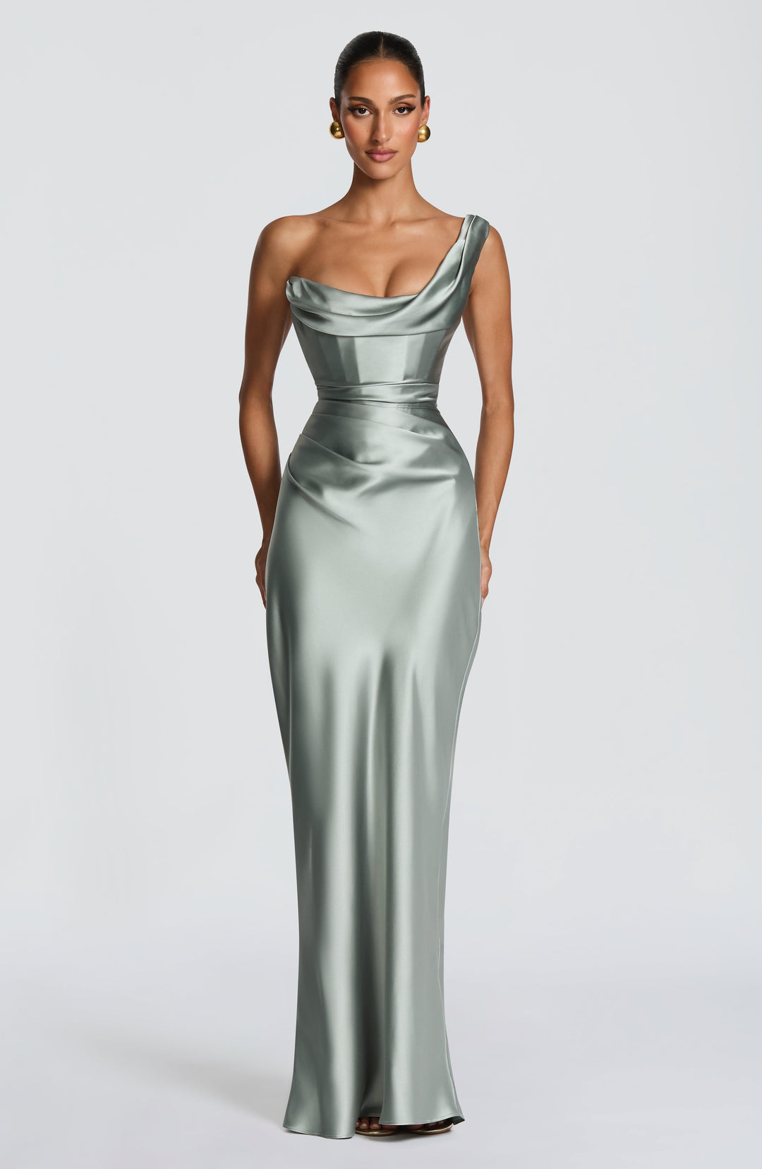 Xaraina Maxi Dress in Sage by Clandour, product photo 3