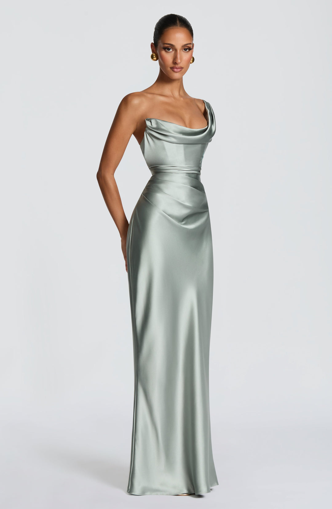 Xaraina Maxi Dress in Sage by Clandour, product photo 6