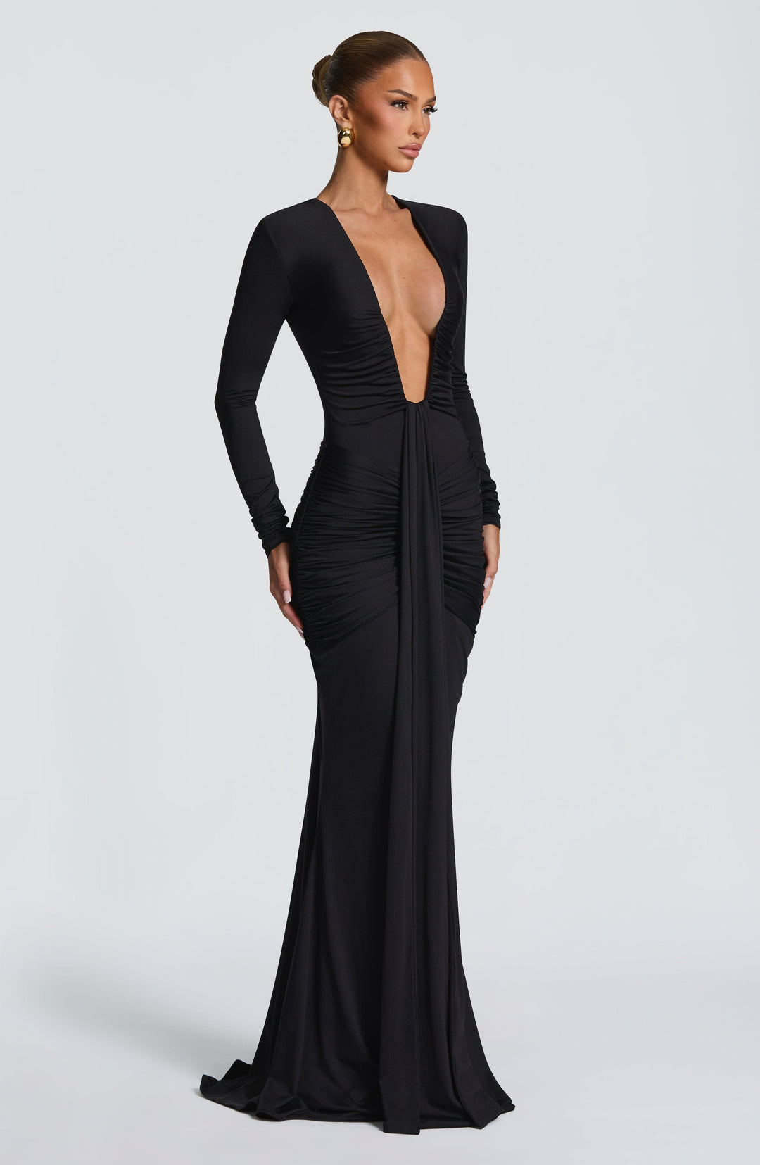 Xaraine Maxi Dress in Black by Clandour, product photo 3