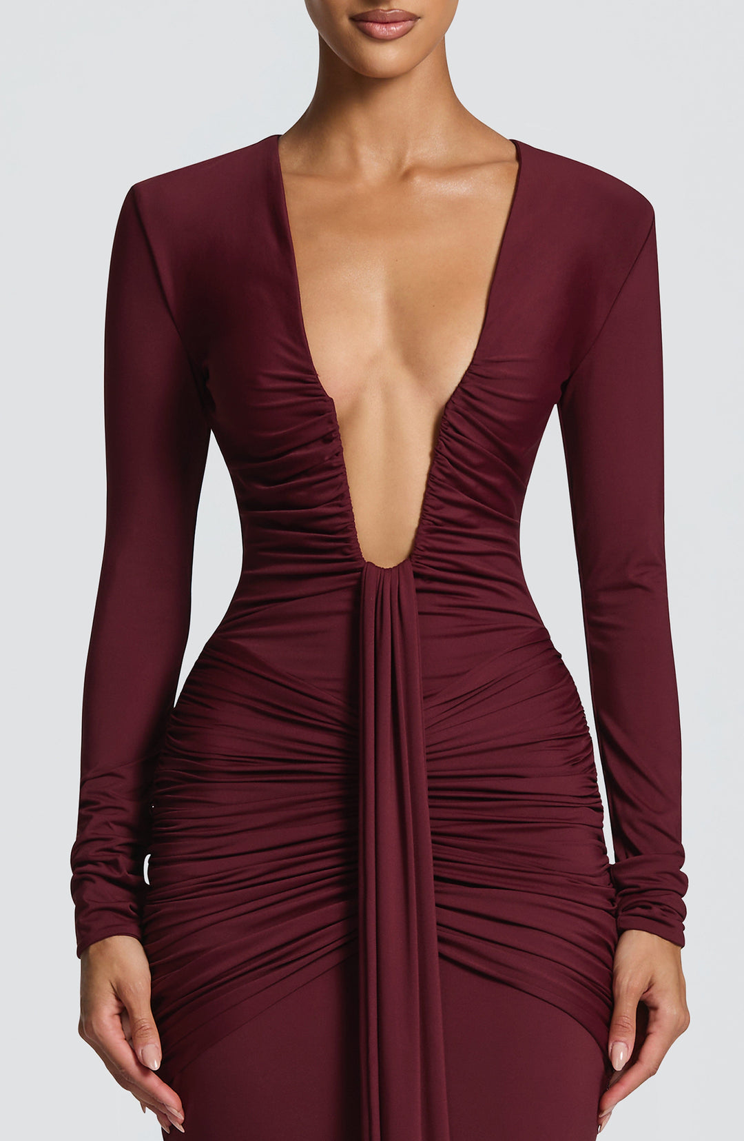 Xaraine Maxi Dress in Cherry Lacquer by Clandour, product photo 4