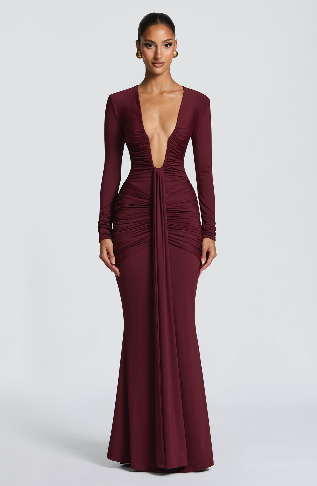 Xaraine Maxi Dress in Cherry Lacquer by Clandour, product photo 6