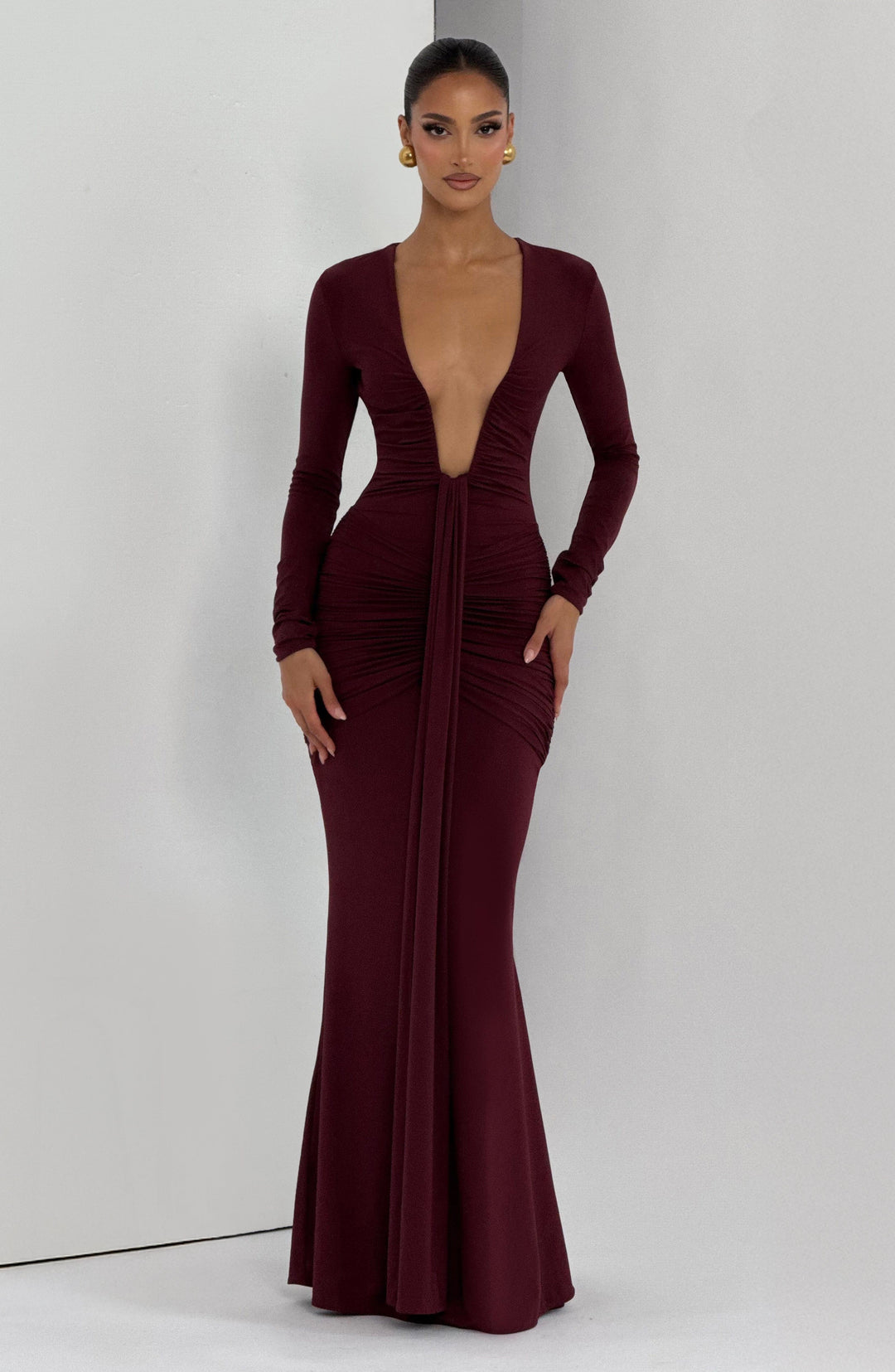 Xaraine Maxi Dress in Cherry Lacquer by Clandour, product photo 7