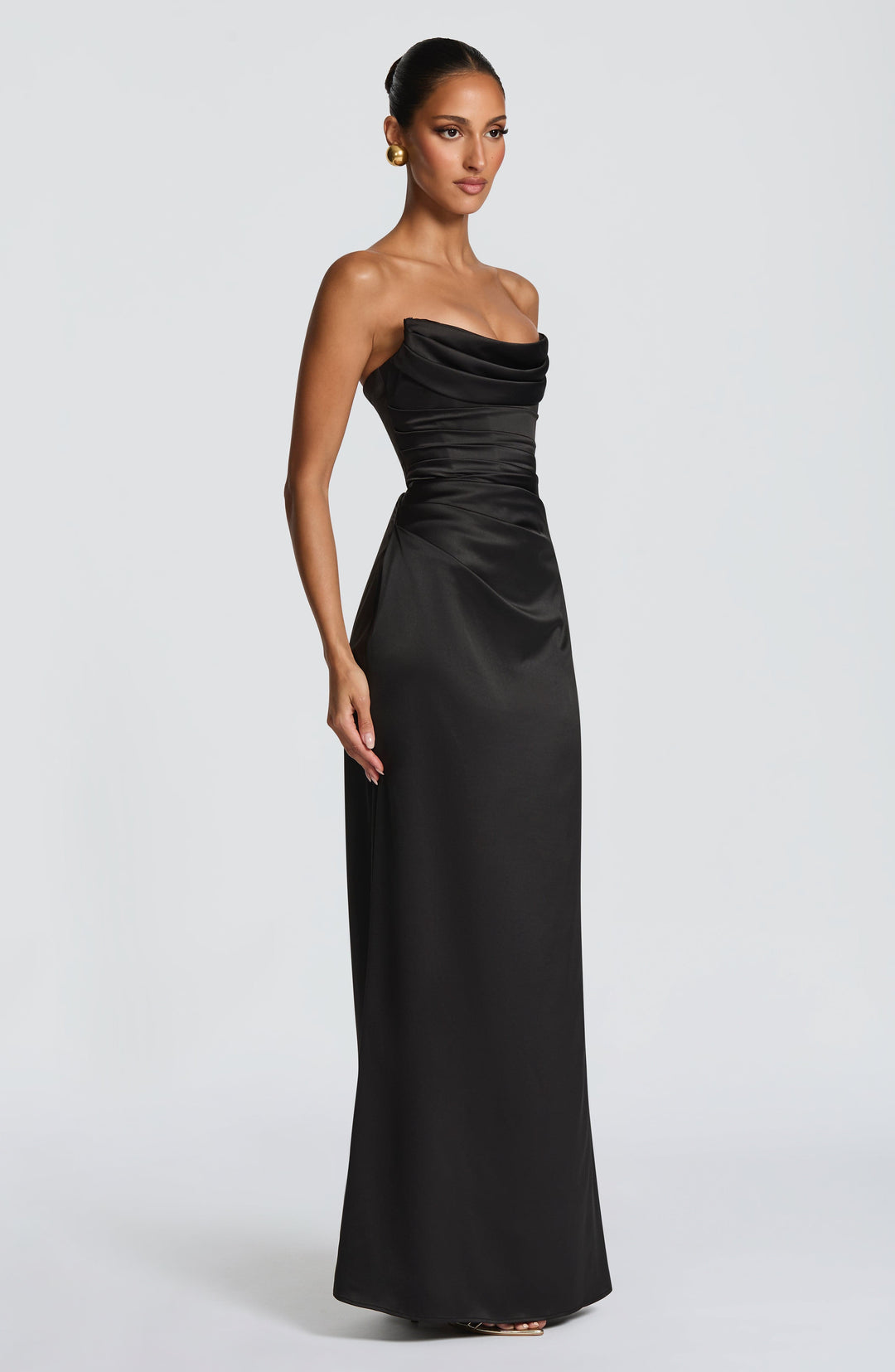 Xarairis Maxi Dress in Black by Clandour, product photo 3