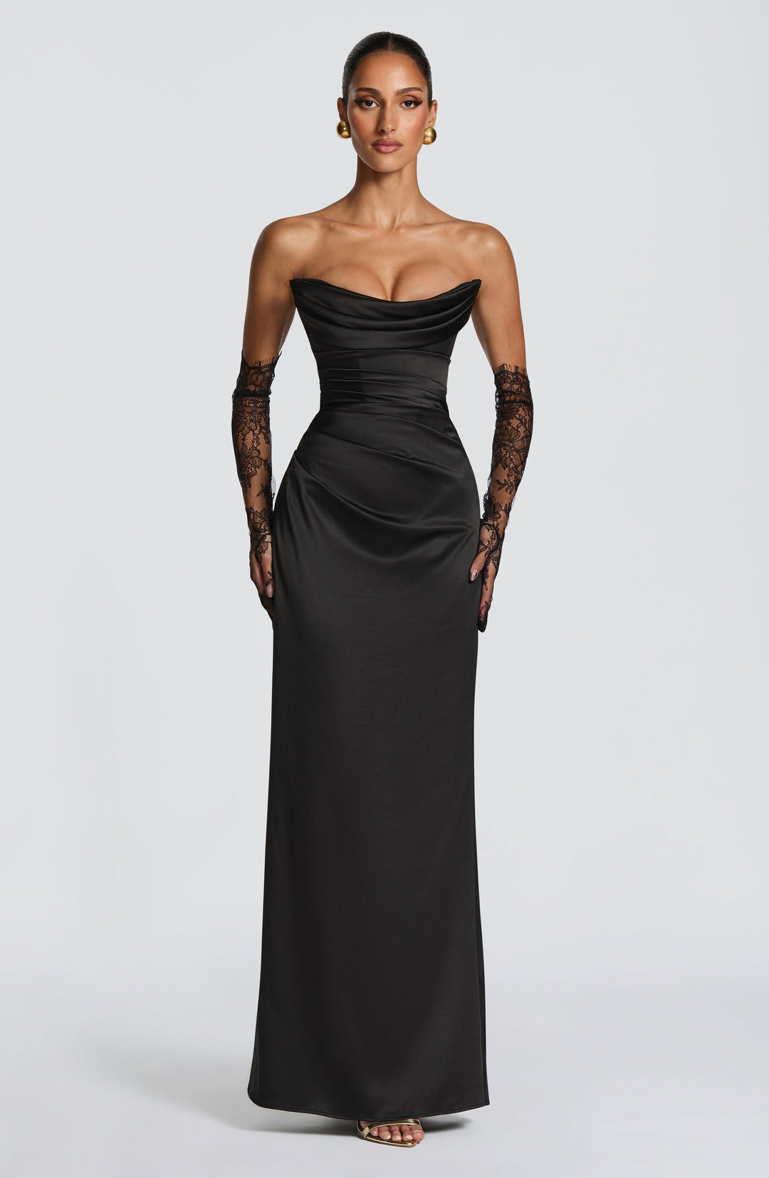 Xarairis Maxi Dress in Black by Clandour, product photo 4
