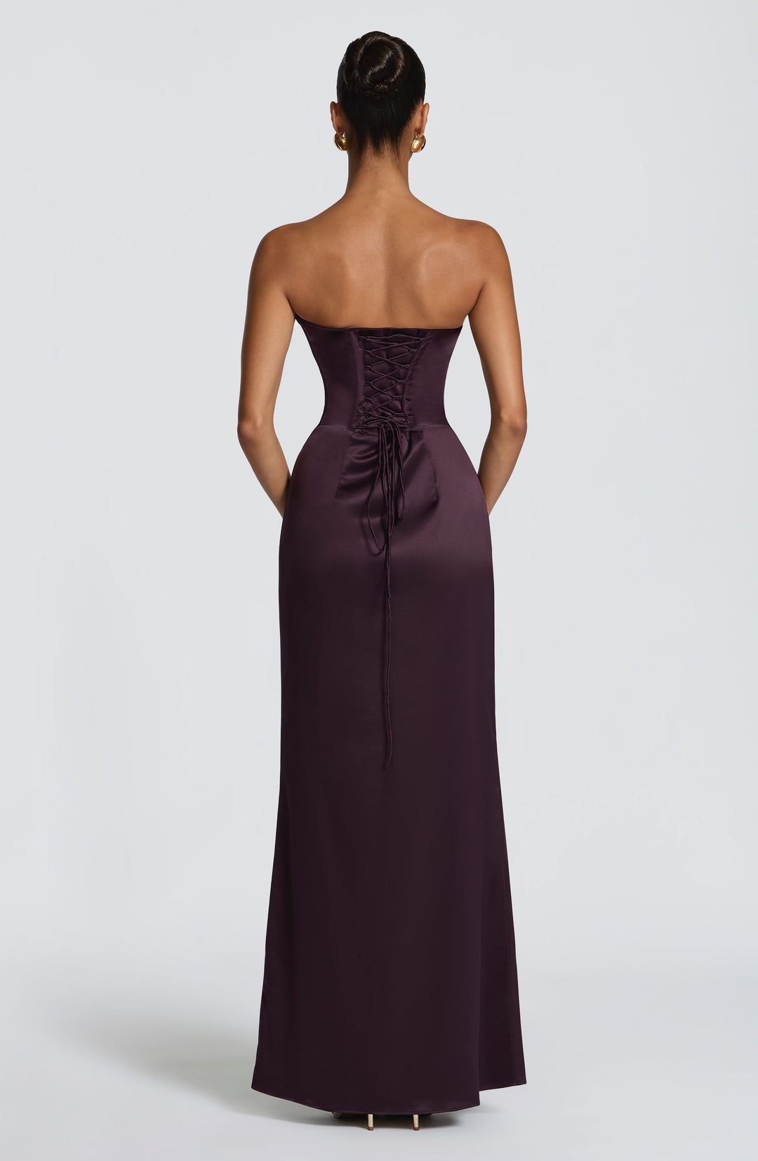 Xarairis Maxi Dress in Plum by Clandour, product photo 2