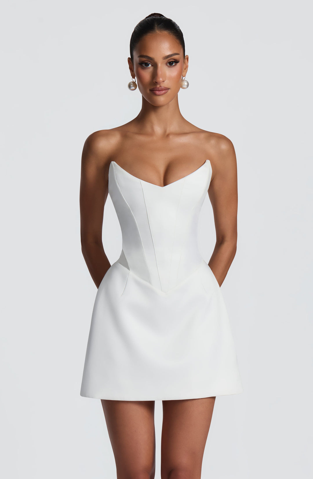 Xaraise Mini Dress in Ivory by Clandour, product photo 5