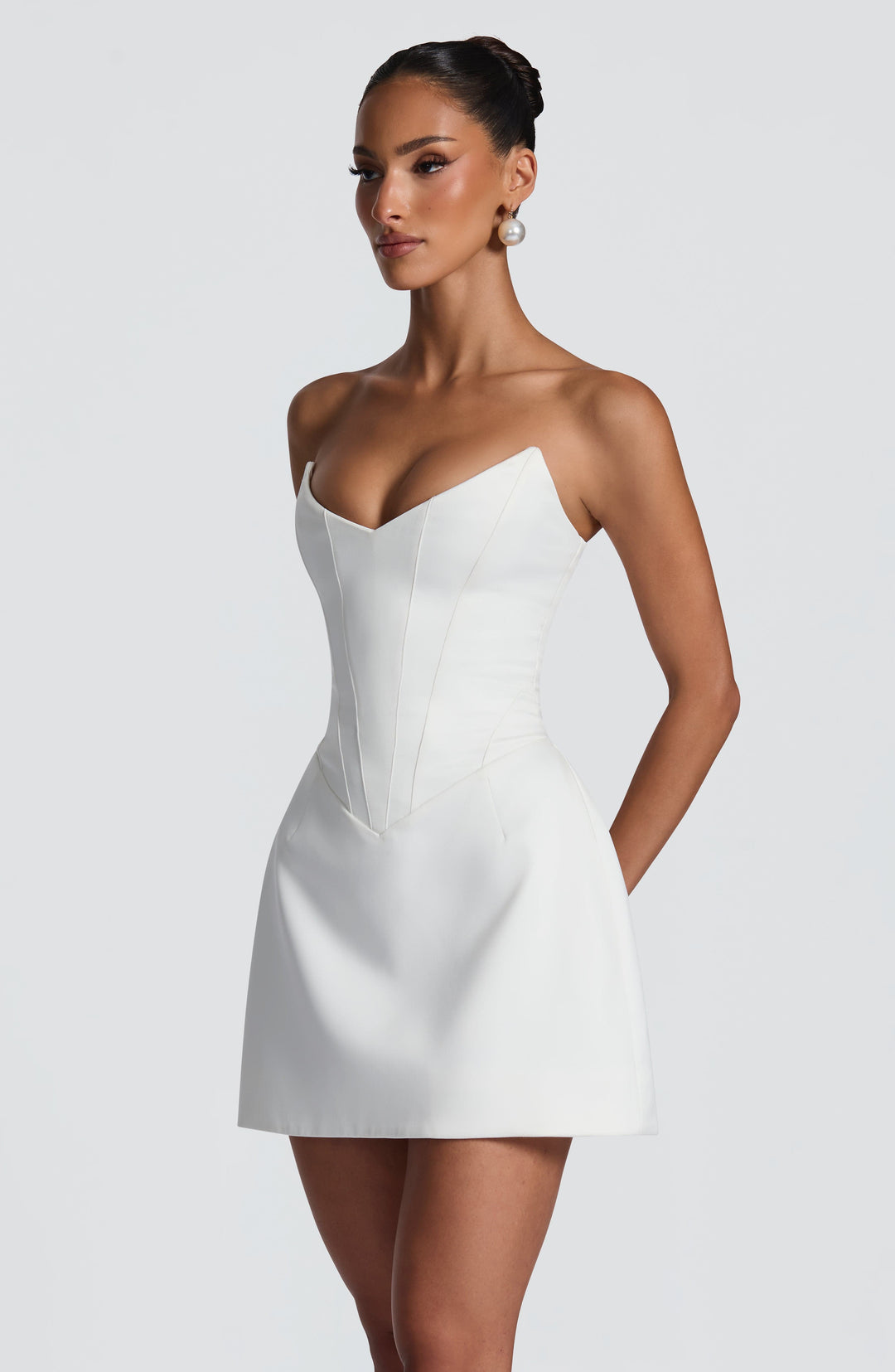 Xaraise Mini Dress in Ivory by Clandour, product photo 9