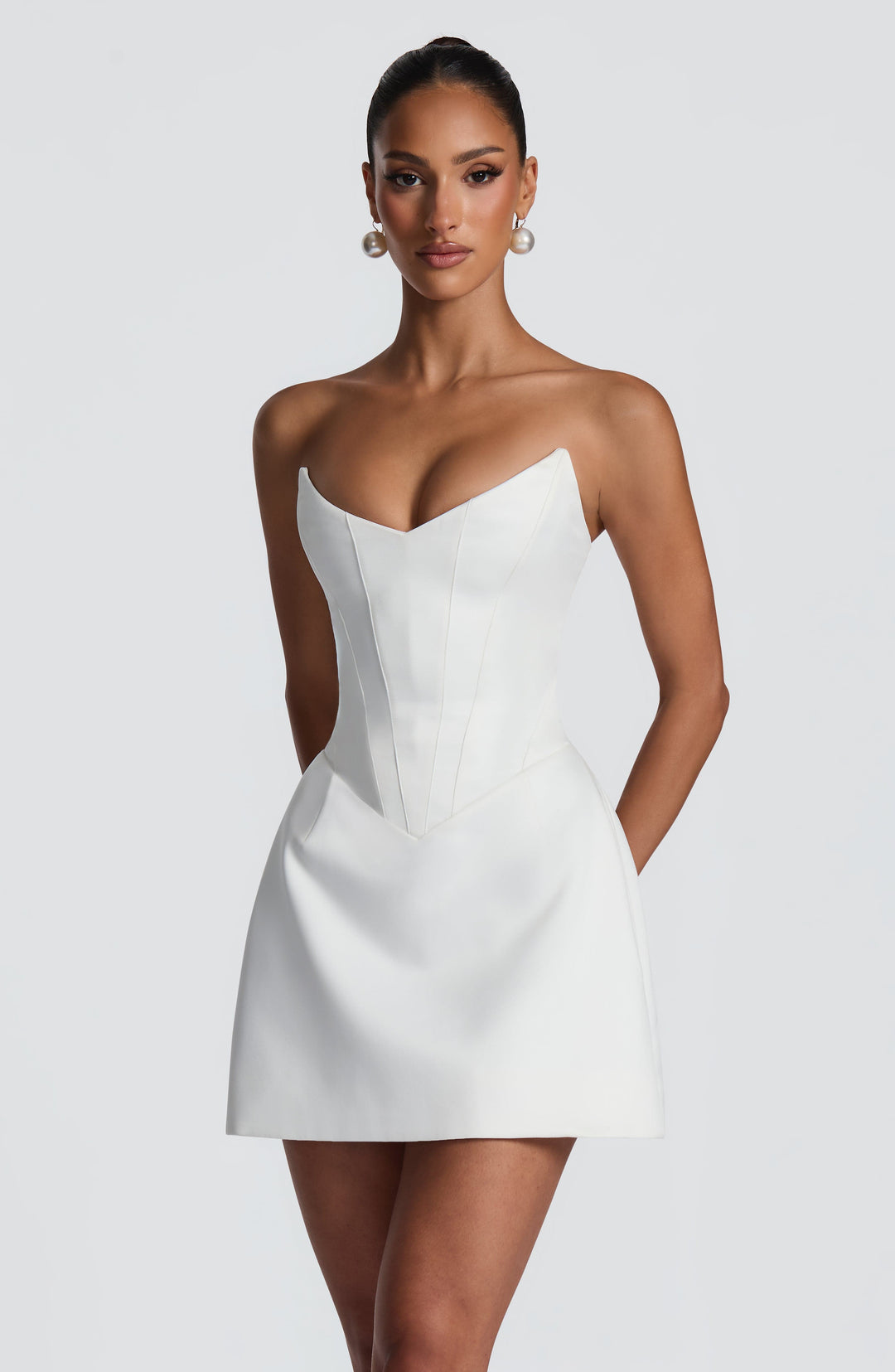 Xaraise Mini Dress in Ivory by Clandour, product photo 11