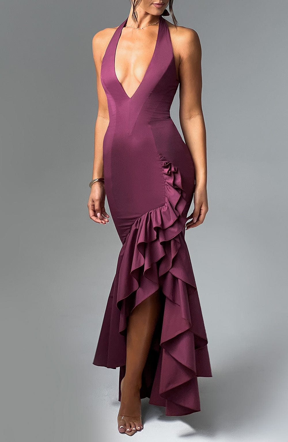 Xaralise Maxi Dress in Cherry Lacquer by Clandour, product photo 5