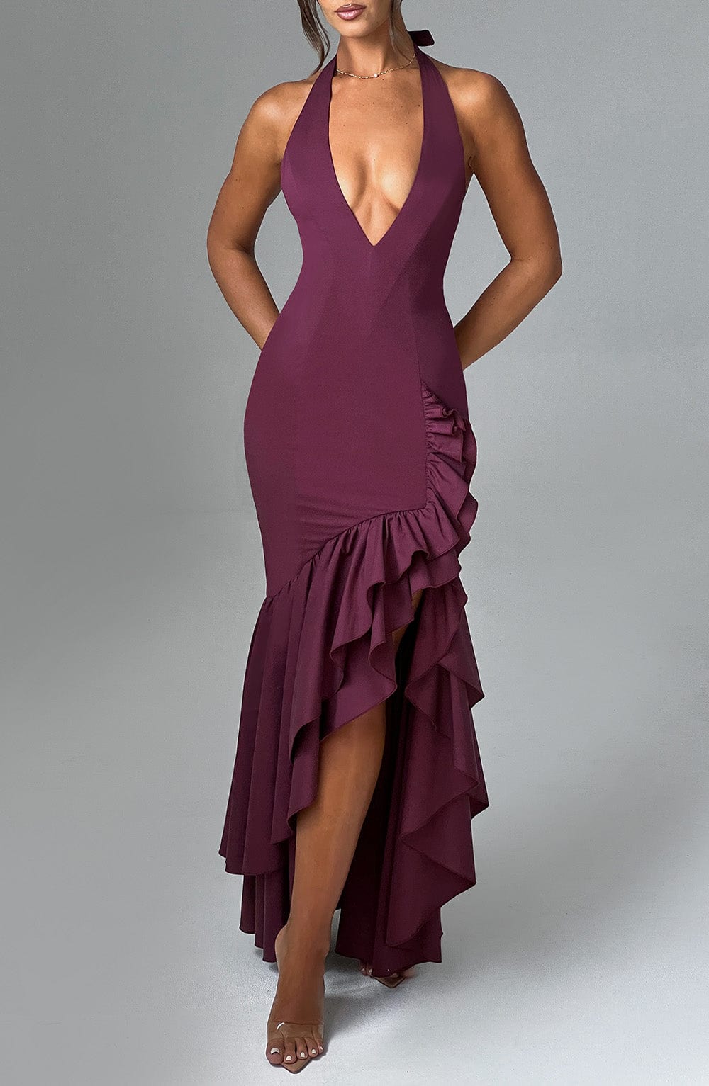 Xaralise Maxi Dress in Cherry Lacquer by Clandour, product photo 6