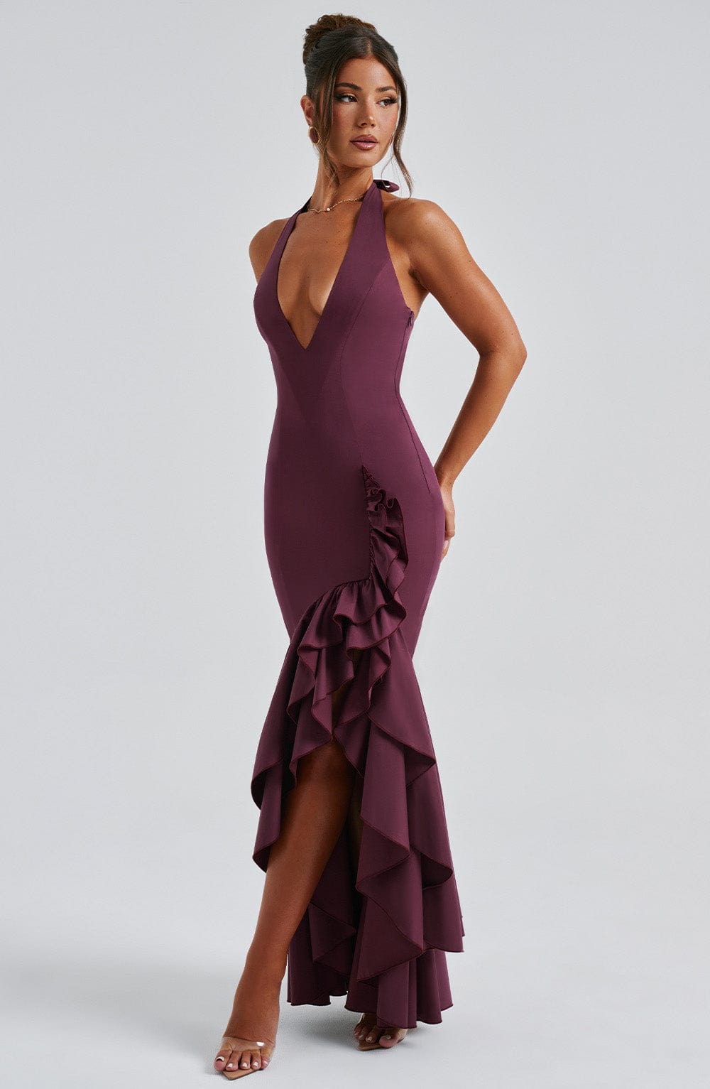 Xaralise Maxi Dress in Cherry Lacquer by Clandour, product photo 7