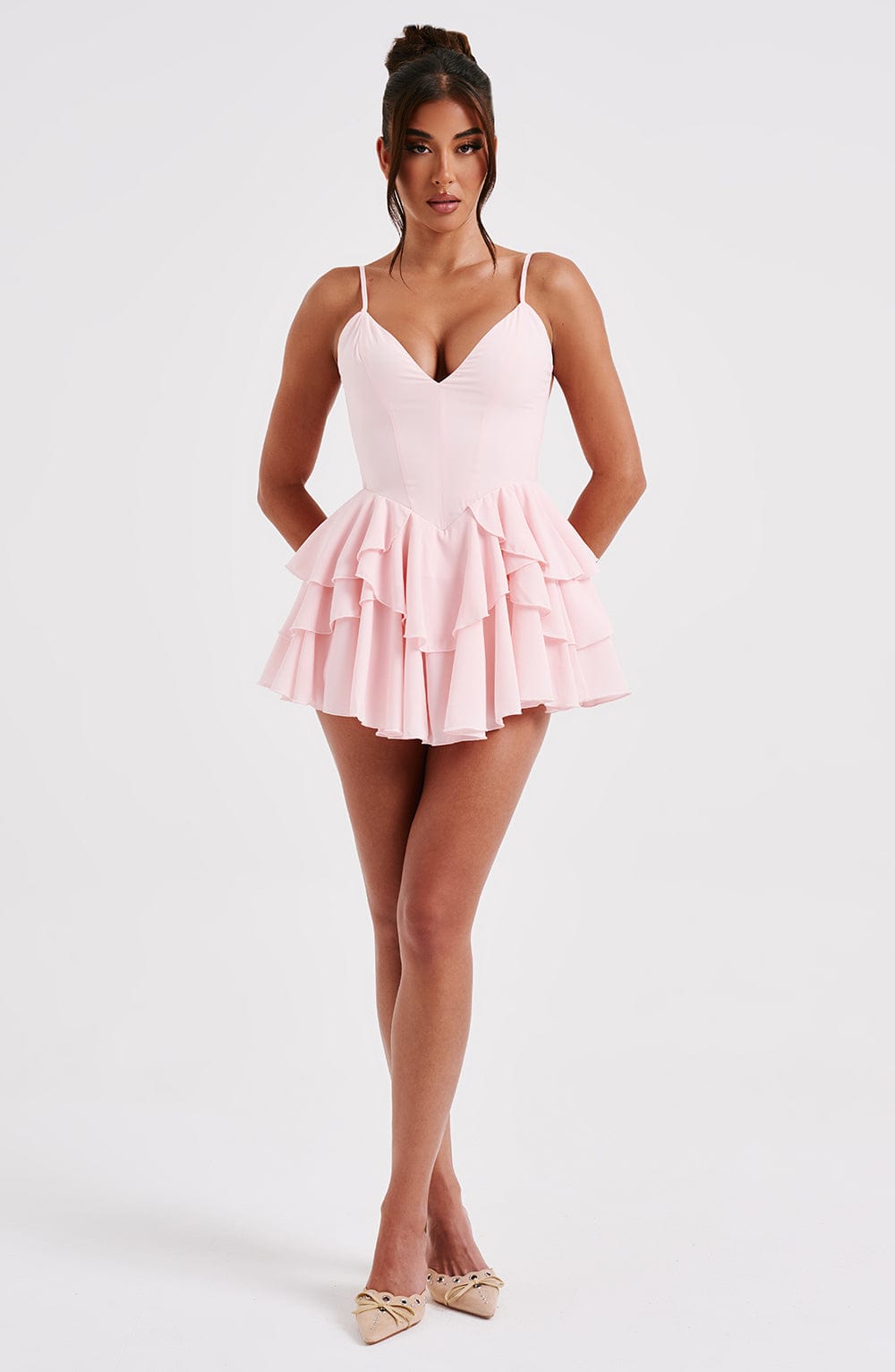 Xaramira Playsuit in Blush by Clandour, product photo 6