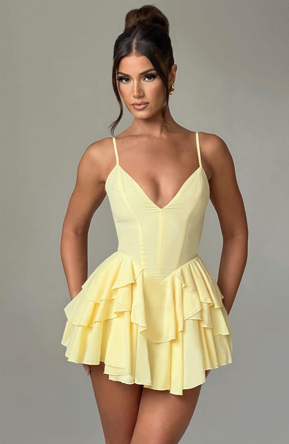 Xaramira Playsuit in Lemon by Clandour, product photo 1