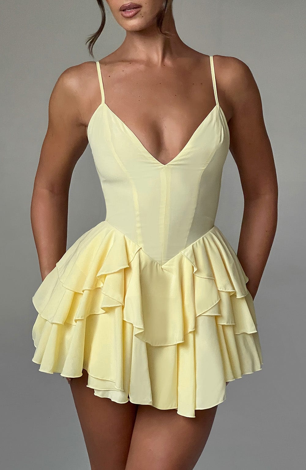 Xaramira Playsuit in Lemon by Clandour, product photo 4