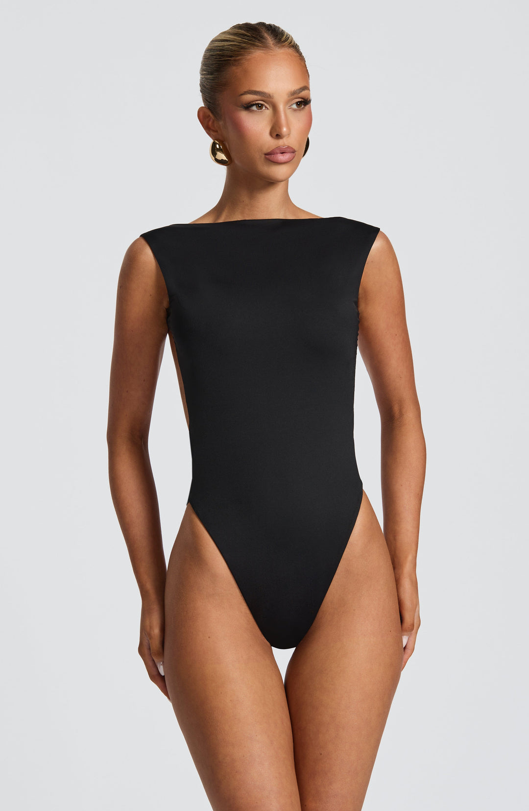 Xaranna Bodysuit in Black by Clandour, product photo 1