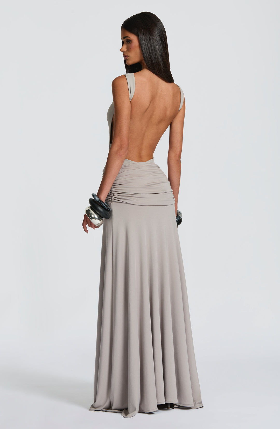 Xaranna Bodysuit in Light Grey by Clandour, product photo 4