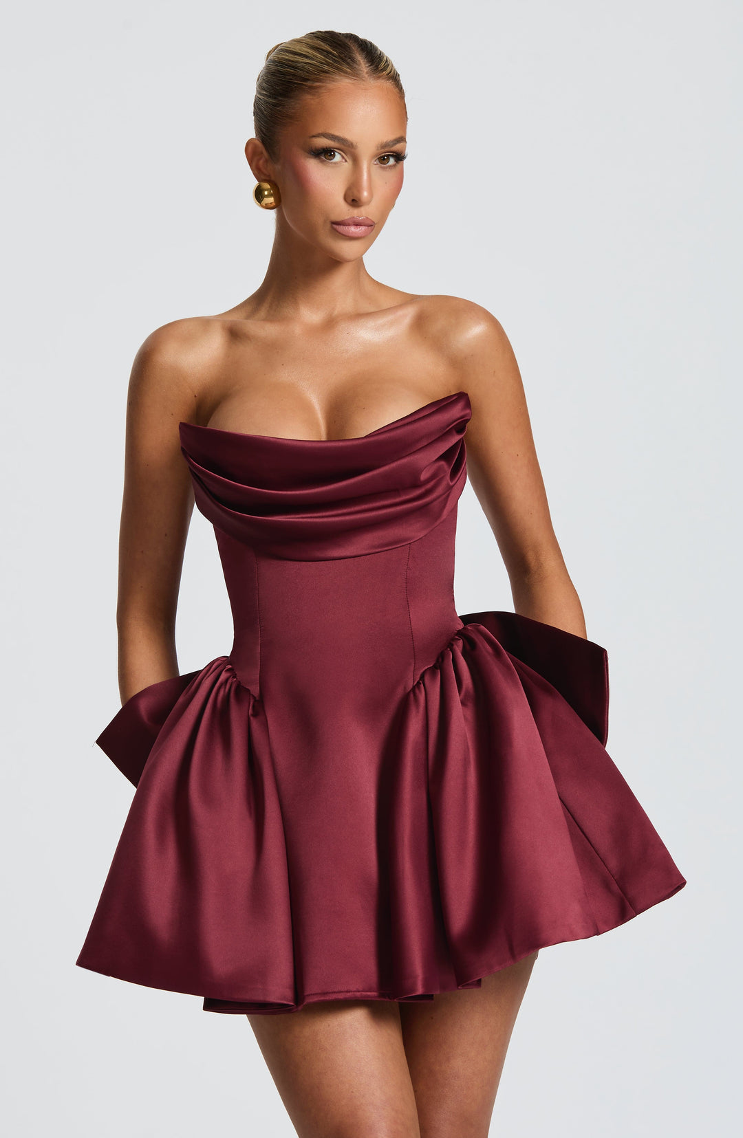 Xaraola Mini Dress in Cherry Lacquer by Clandour, product photo 7