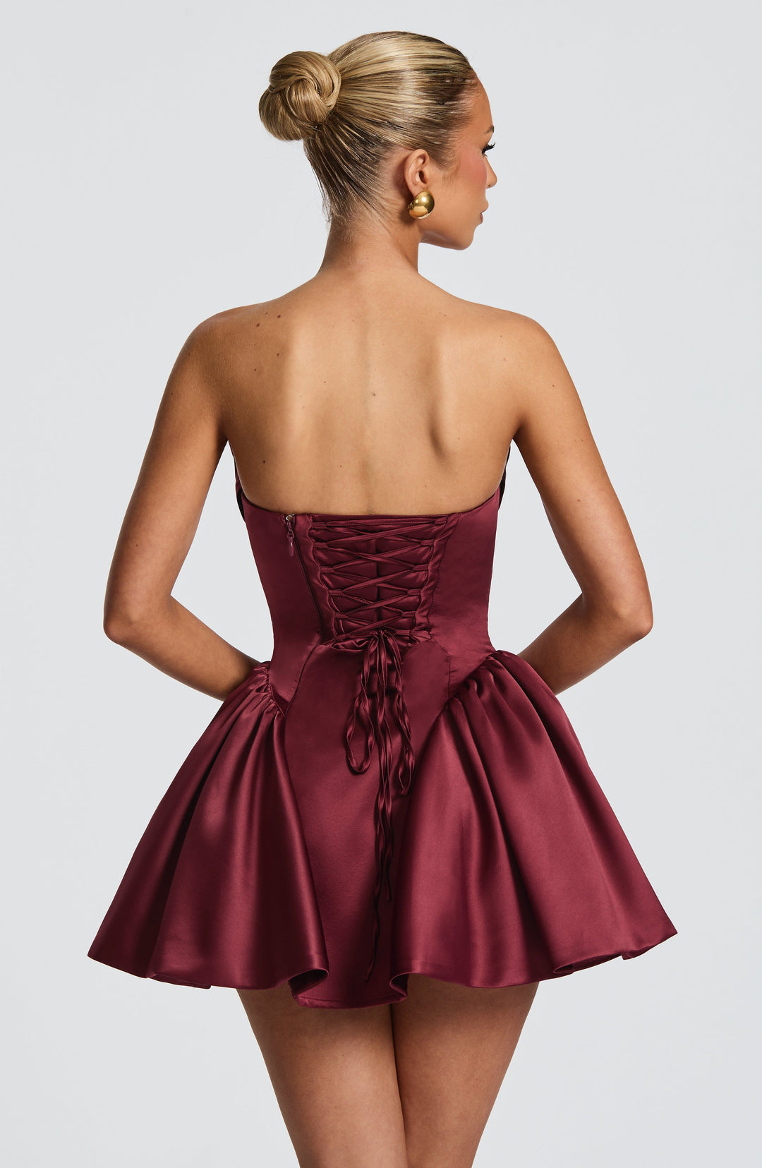 Xaraola Mini Dress in Cherry Lacquer by Clandour, product photo 8