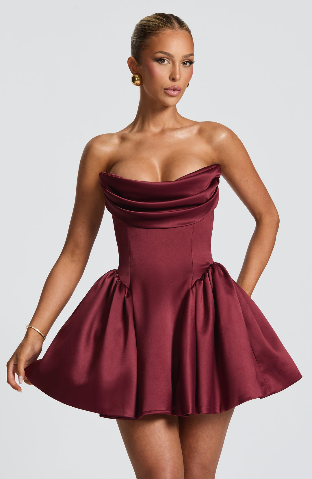 Xaraola Mini Dress in Cherry Lacquer by Clandour, product photo 11