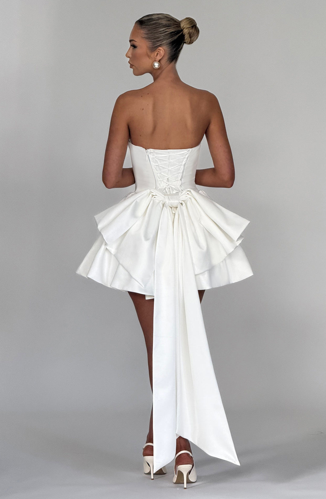 Xaraola Mini Dress in Ivory by Clandour, product photo 4