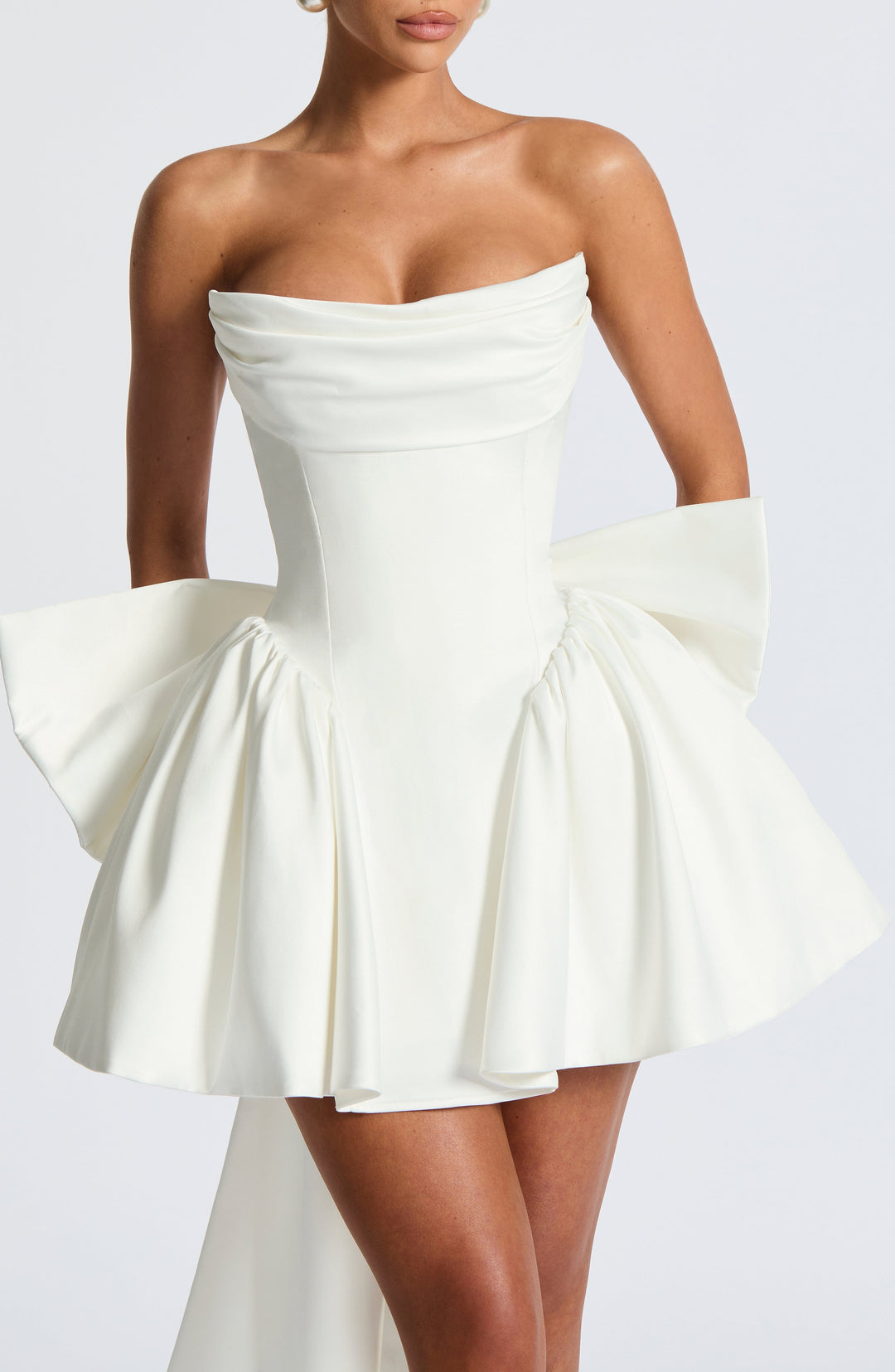 Xaraola Mini Dress in Ivory by Clandour, product photo 13