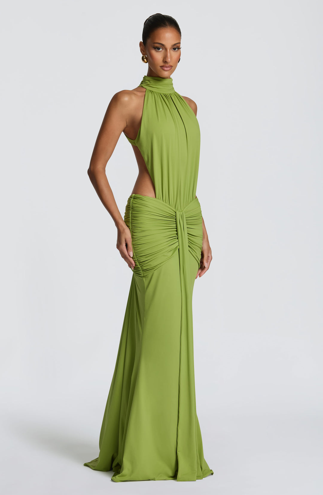 Xaraora Maxi Dress in Olive by Clandour, product photo 4