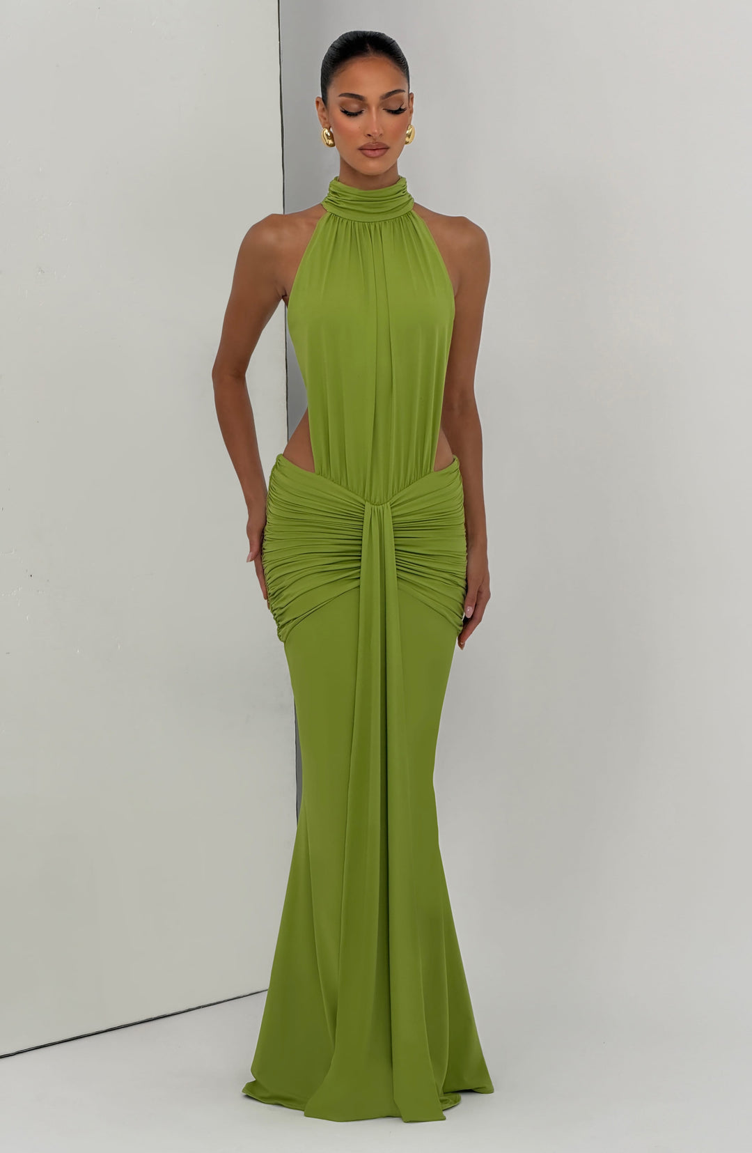 Xaraora Maxi Dress in Olive by Clandour, product photo 8