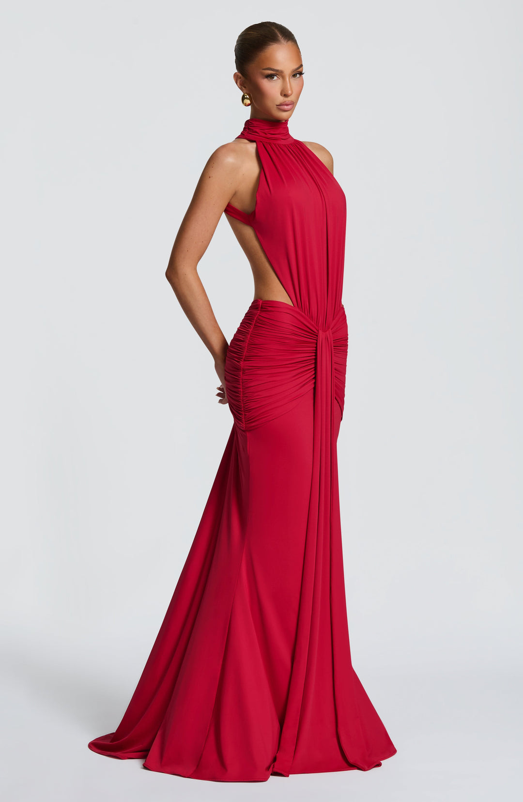 Xaraora Maxi Dress in Red by Clandour, product photo 3