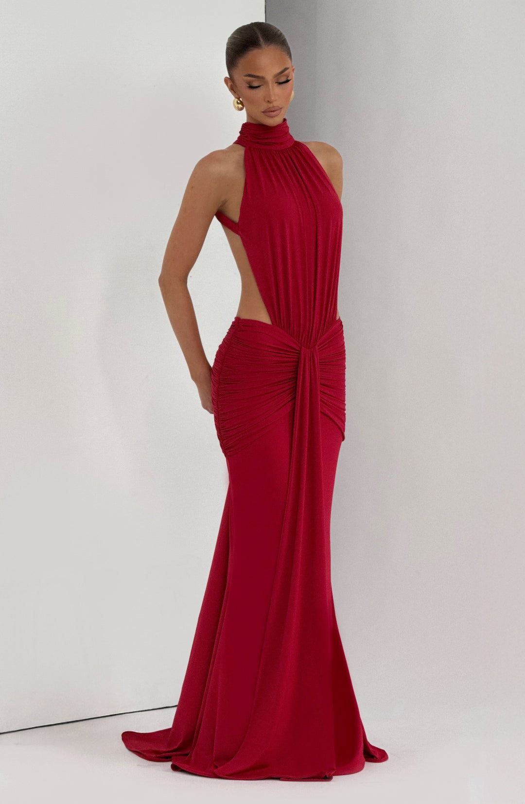 Xaraora Maxi Dress in Red by Clandour, product photo 11