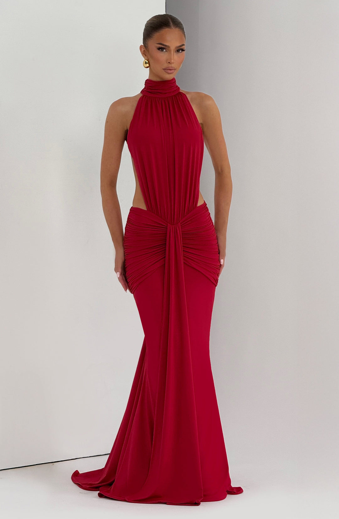Xaraora Maxi Dress in Red by Clandour, product photo 12