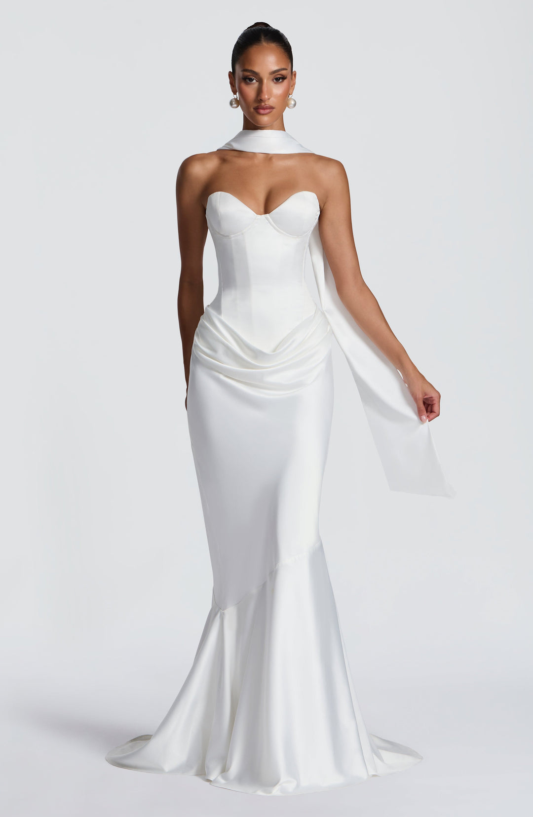 Xaraoria Gown in Ivory by Clandour, product photo 7