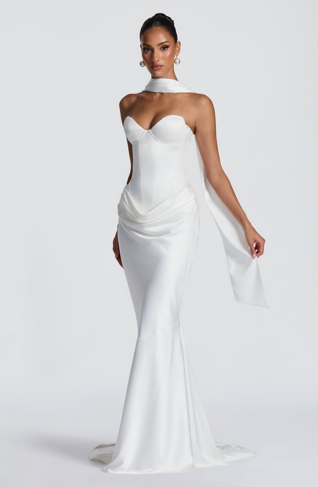 Xaraoria Gown in Ivory by Clandour, product photo 12