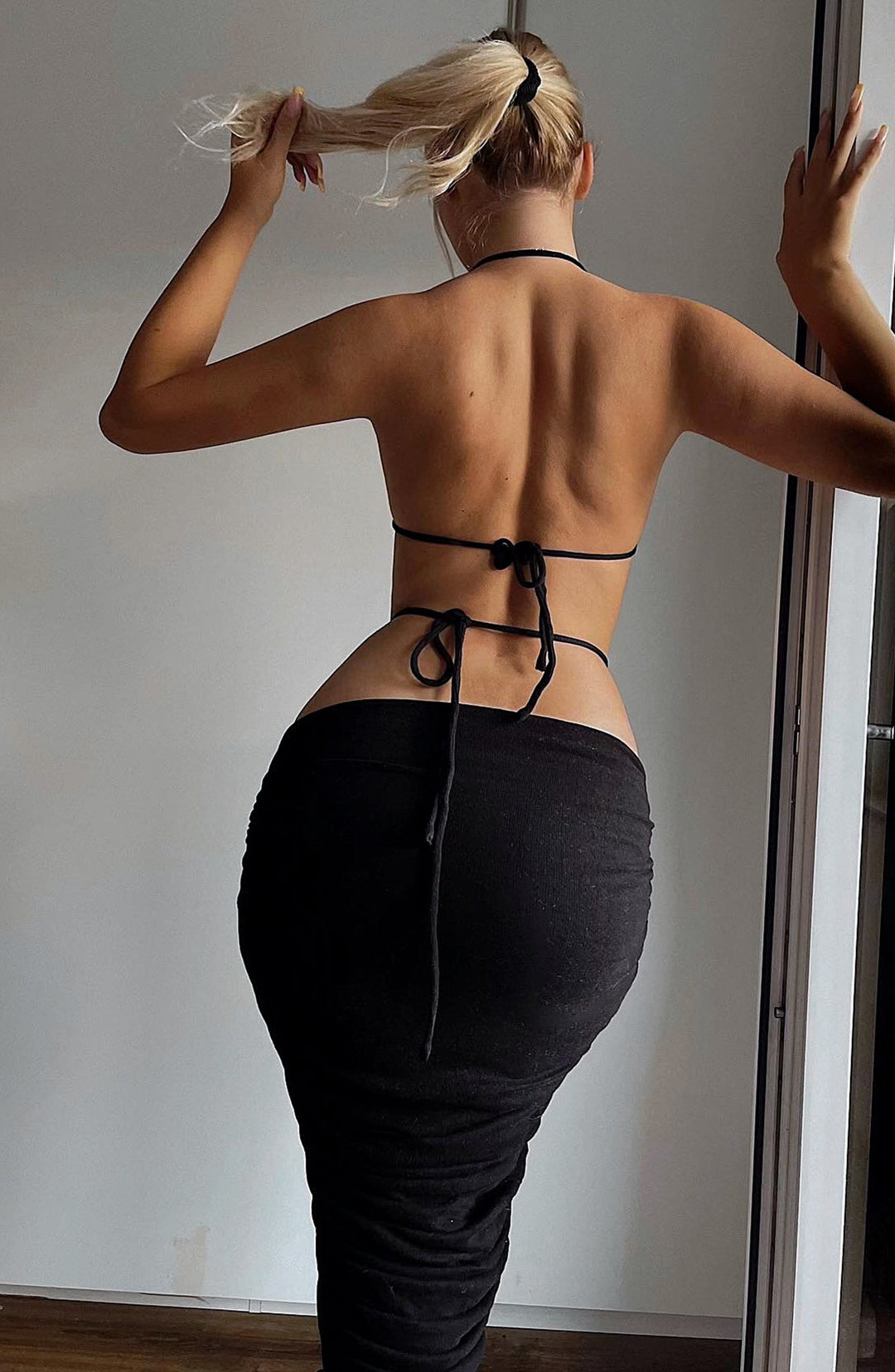 Xarara Maxi Skirt in Black by Clandour, product photo 2