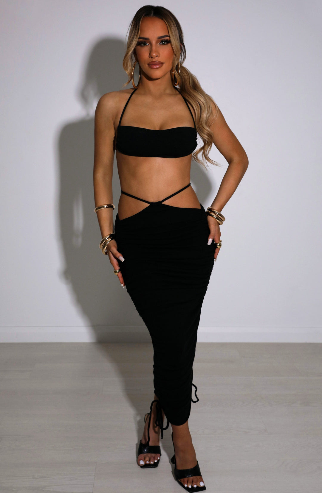Xarara Maxi Skirt in Black by Clandour, product photo 8