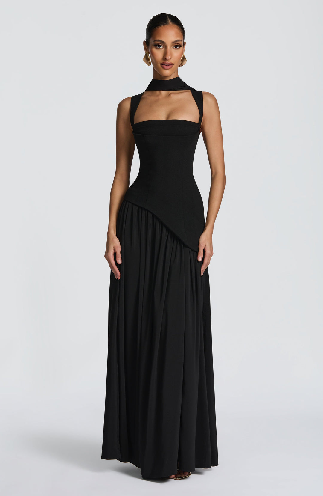 Xarari Maxi Dress in Black by Clandour, product photo 2