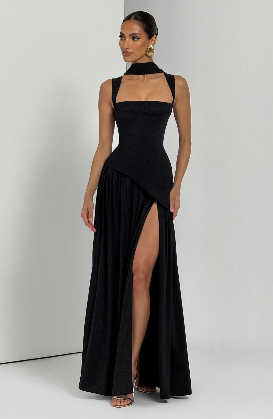 Xarari Maxi Dress in Black by Clandour, product photo 6
