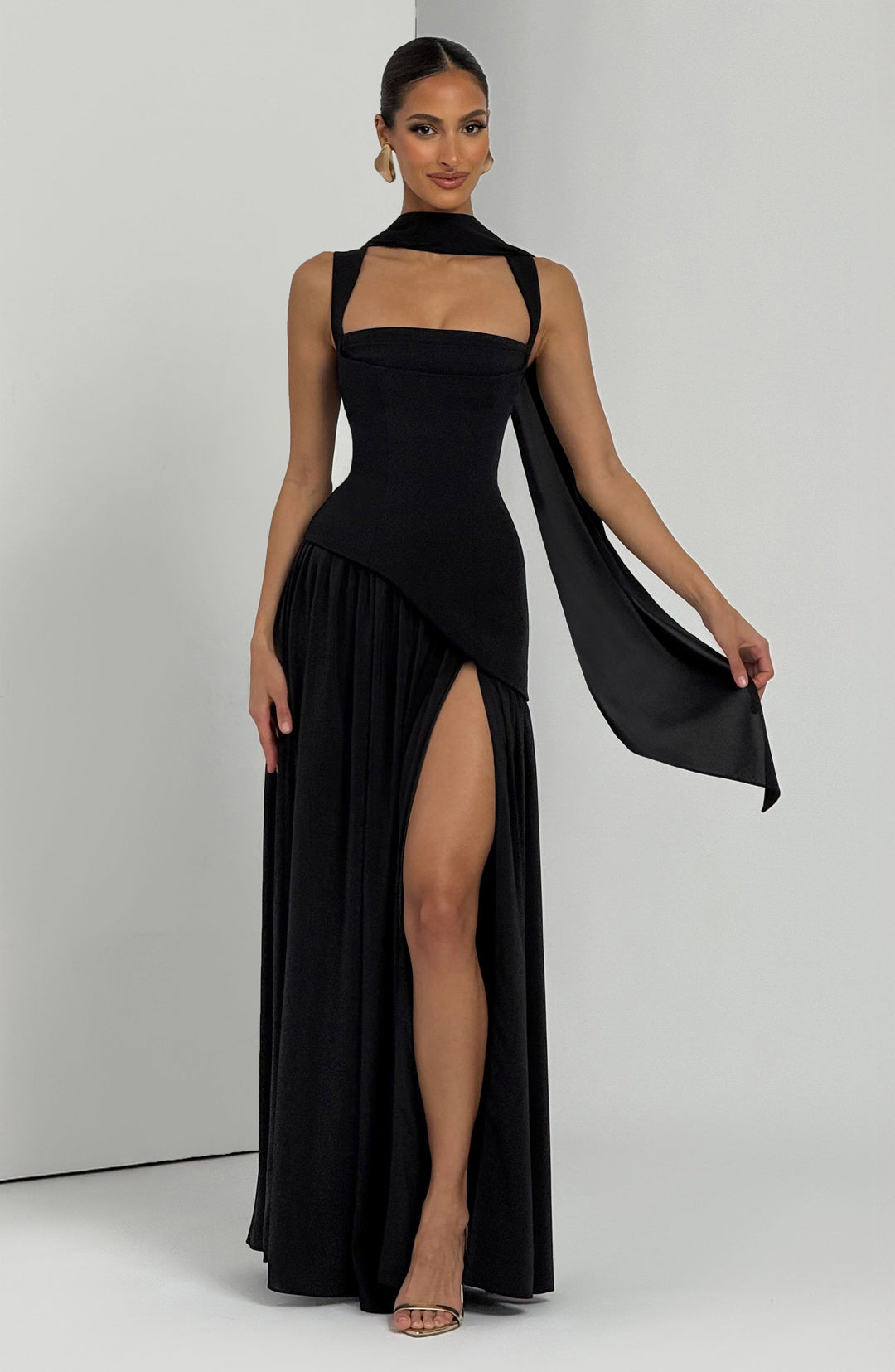 Xarari Maxi Dress in Black by Clandour, product photo 7