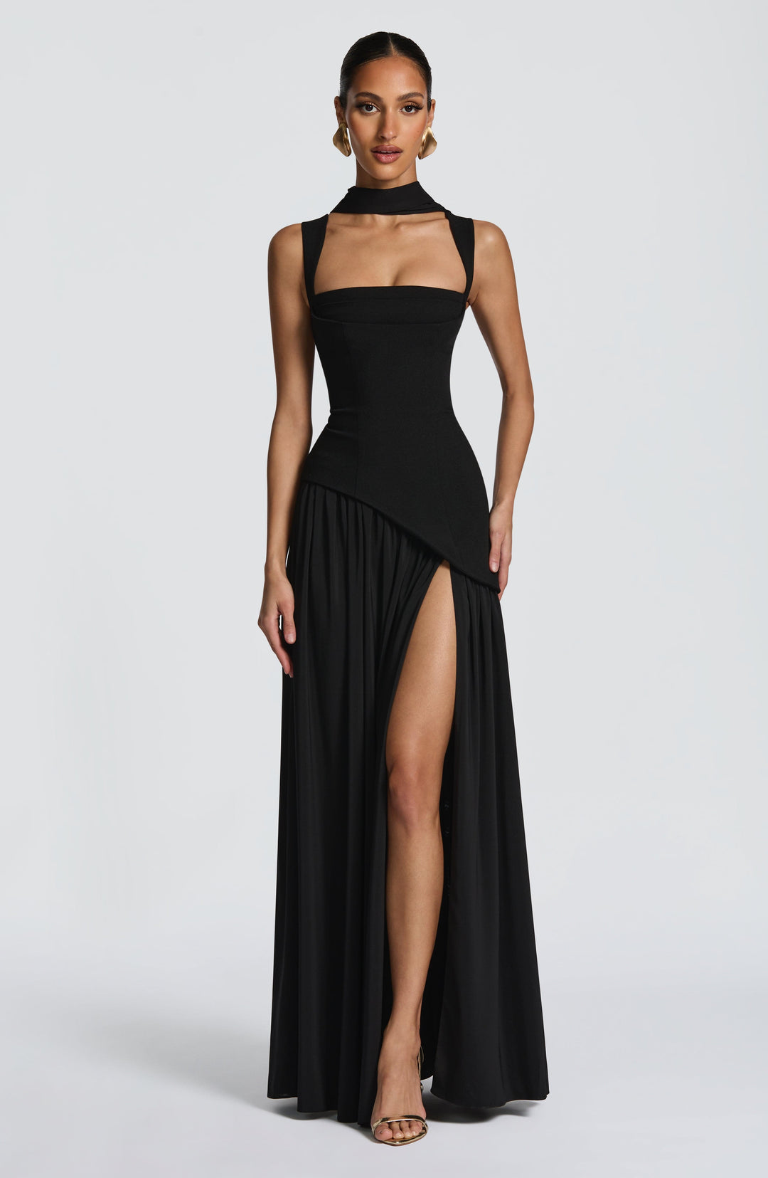 Xarari Maxi Dress in Black by Clandour, product photo 13