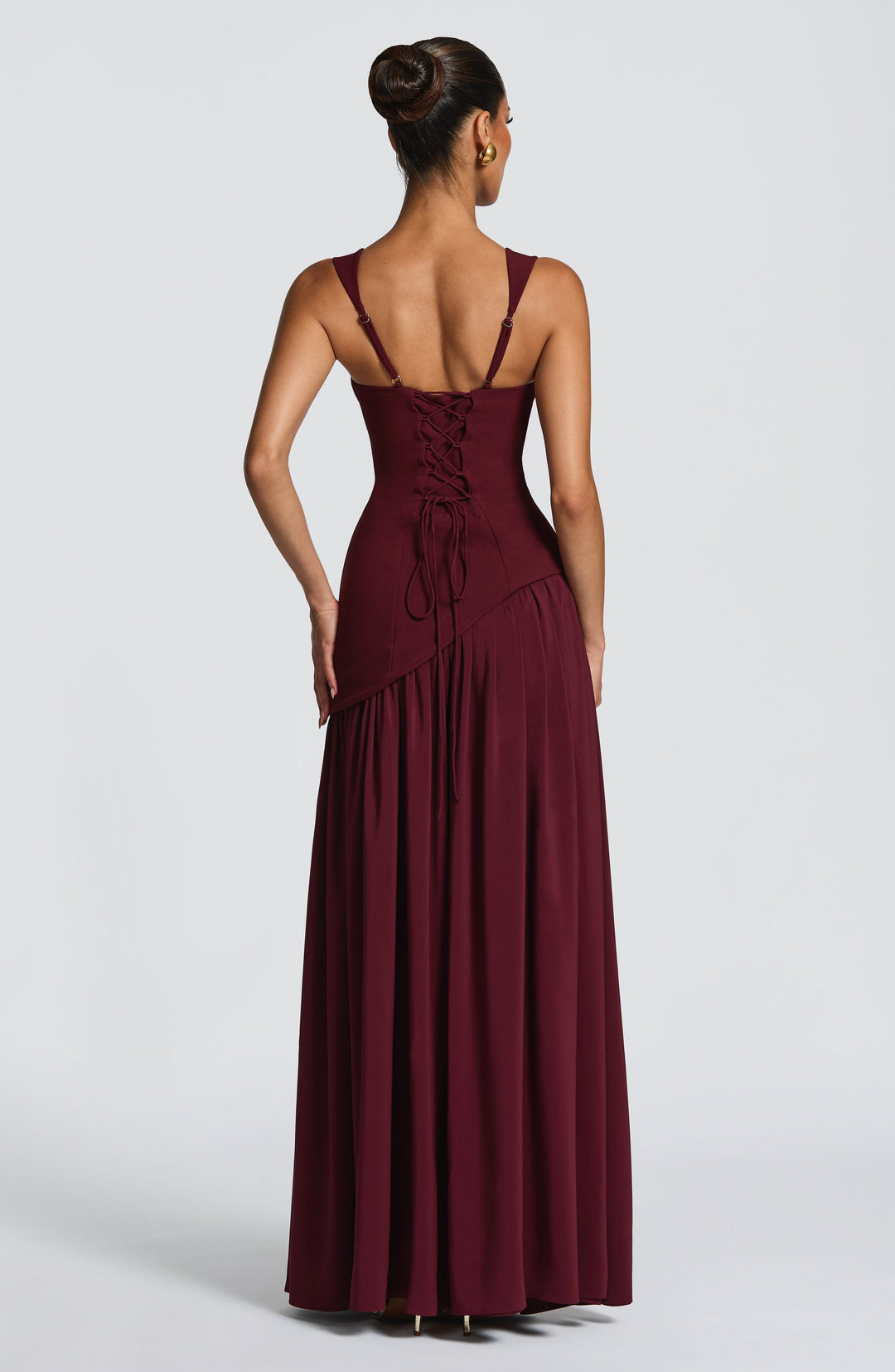 Xarari Maxi Dress in Cherry Lacquer by Clandour, product photo 2