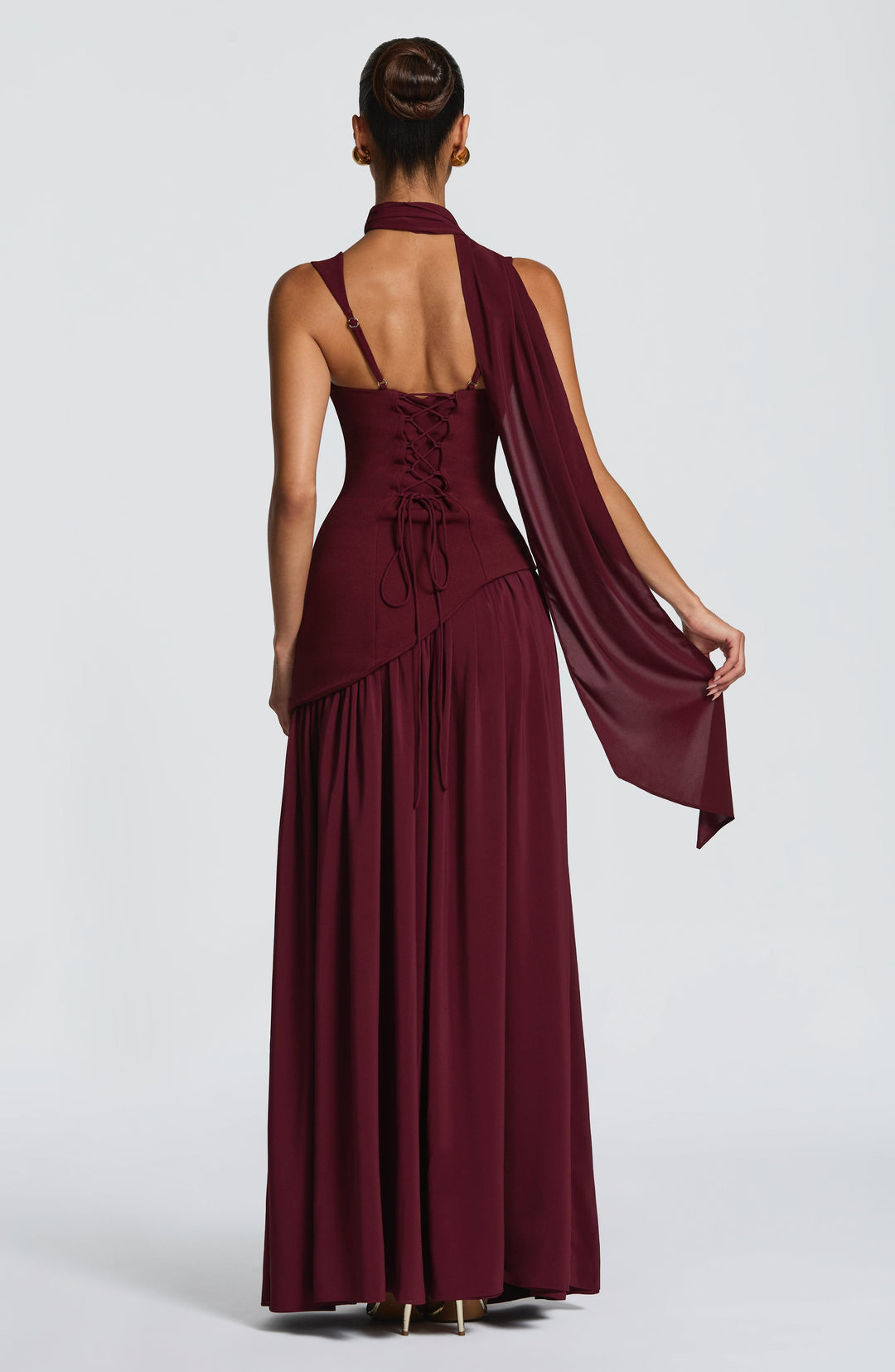 Xarari Maxi Dress in Cherry Lacquer by Clandour, product photo 6