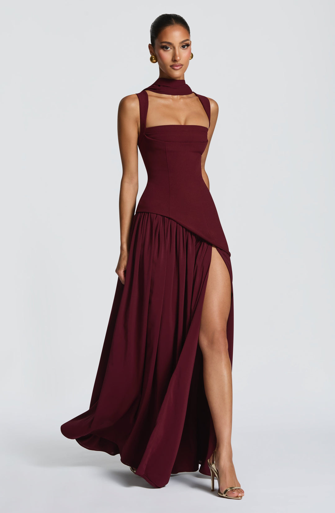 Xarari Maxi Dress in Cherry Lacquer by Clandour, product photo 7