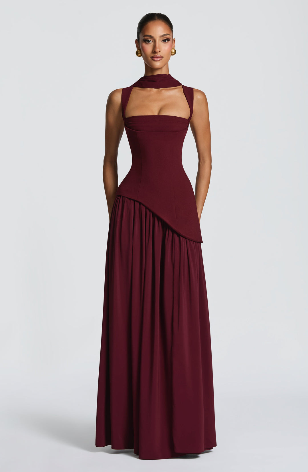 Xarari Maxi Dress in Cherry Lacquer by Clandour, product photo 8