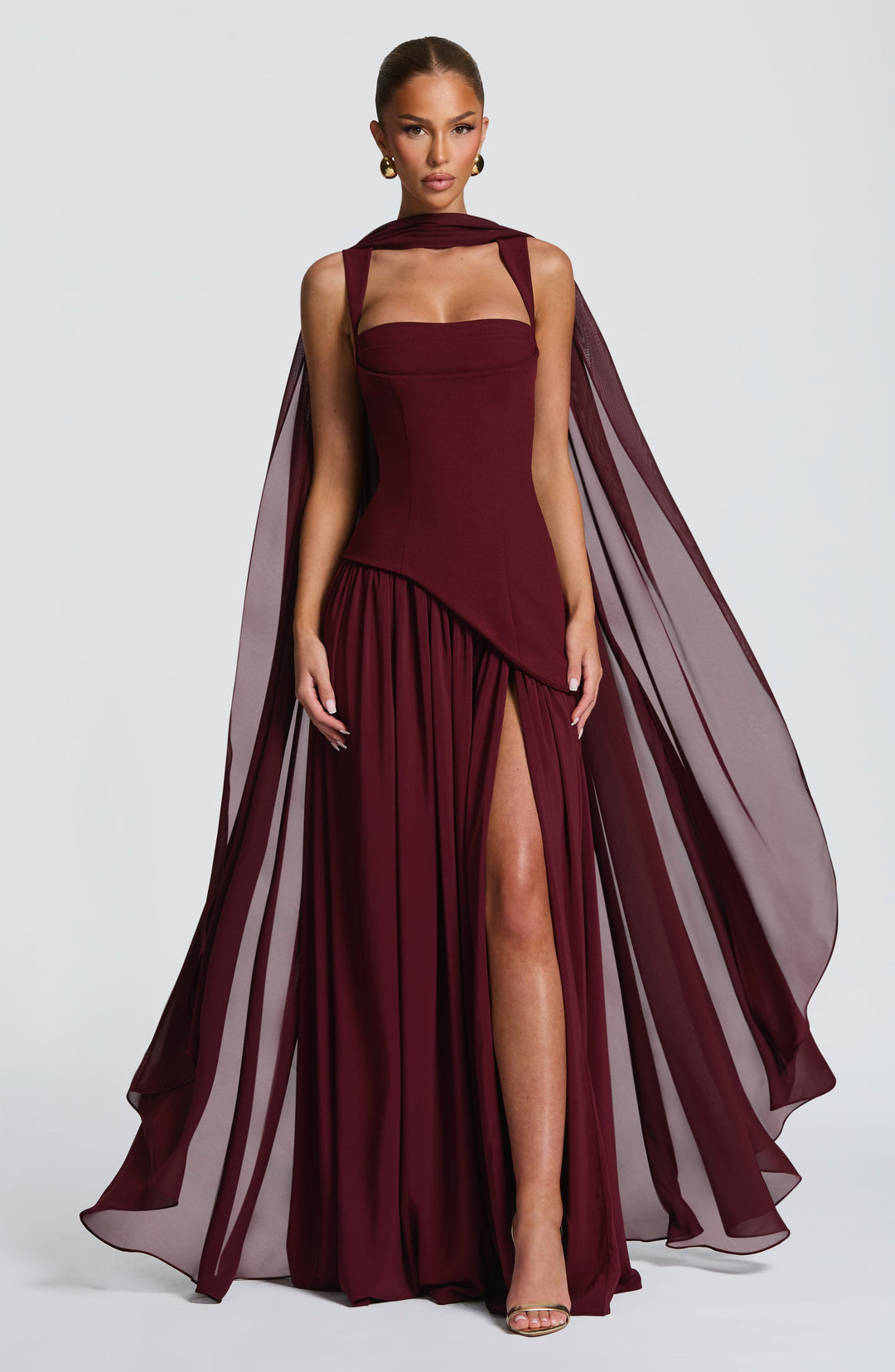 Xarari Maxi Dress in Cherry Lacquer by Clandour, product photo 10