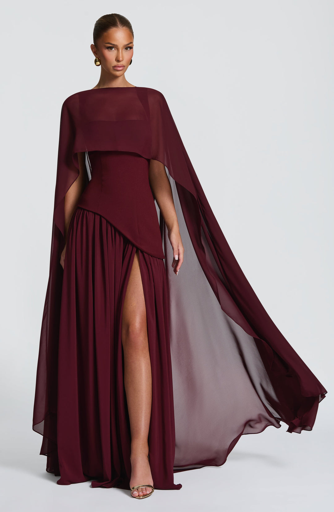 Xarari Maxi Dress in Cherry Lacquer by Clandour, product photo 11