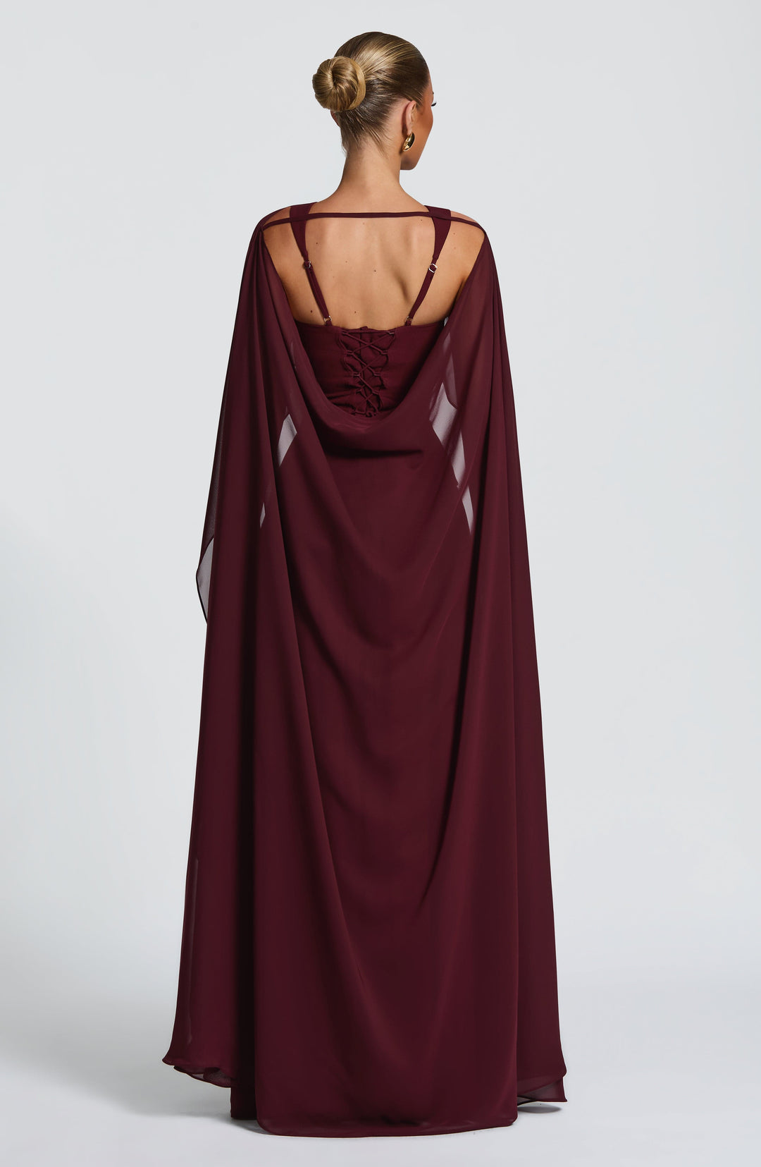Xarari Maxi Dress in Cherry Lacquer by Clandour, product photo 12