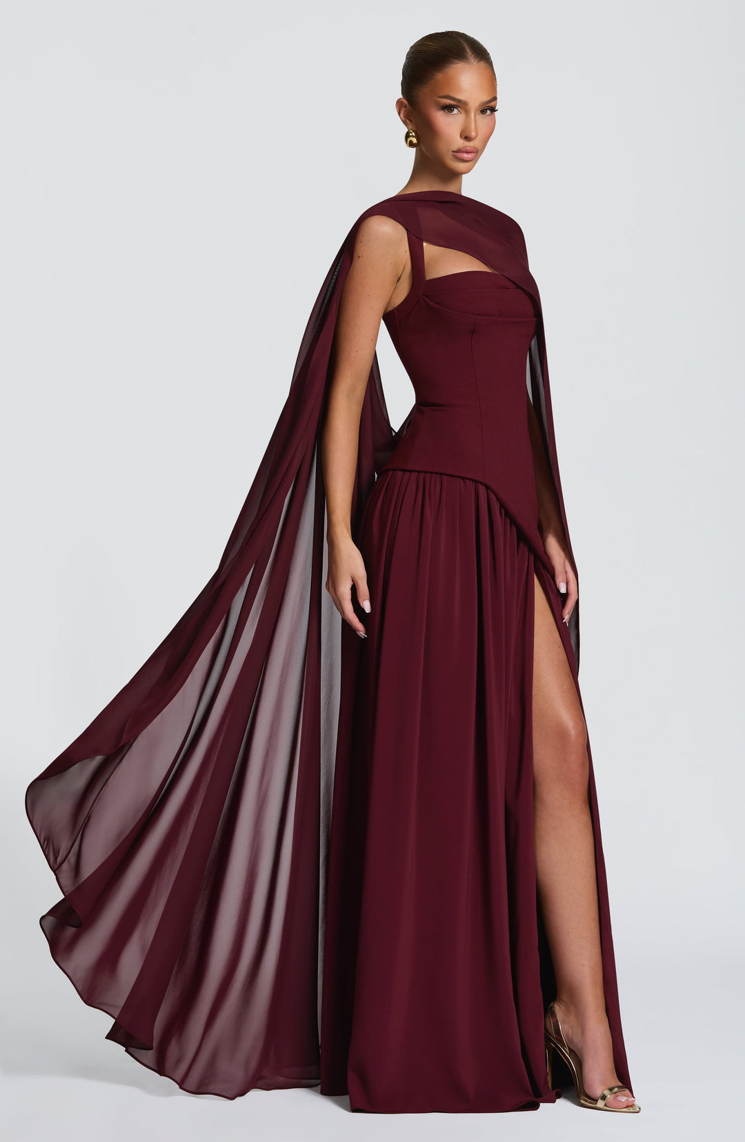 Xarari Maxi Dress in Cherry Lacquer by Clandour, product photo 13